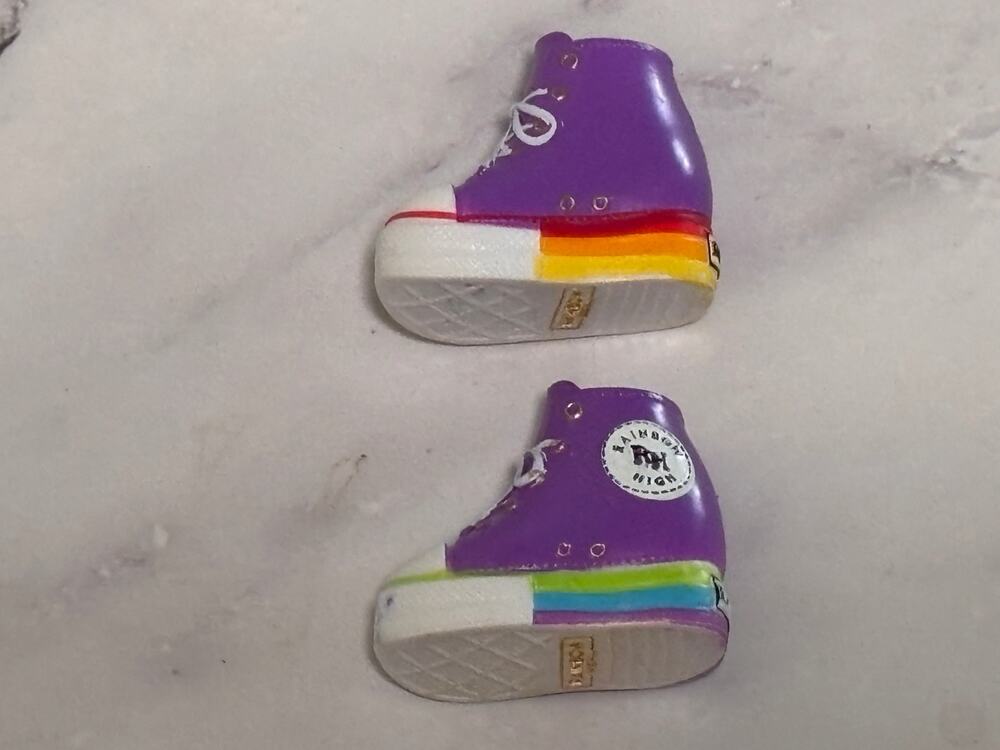 Rainbow High Deluxe Fashion Closet Doll Tennis Shoes Purple High Top Sneakers